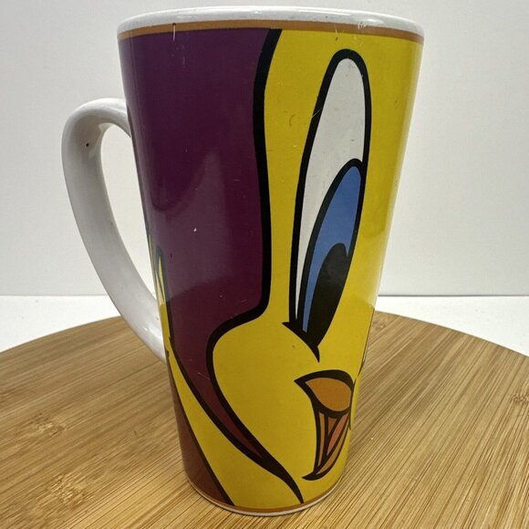 Looney Tunes Marketed By Gibson 1998 Tweety Bird Coffee Mug Tea Cup 16oz - Picture 2 of 7